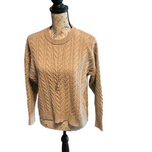 Philosophy Cable Knit Beige Large Sweater